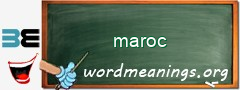 WordMeaning blackboard for maroc